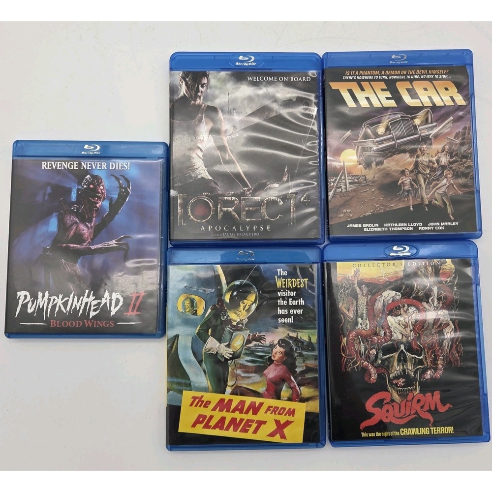Scream Factory Blu-Ray Lot Pumpkinhead II Squirm Rec 4 The Car Man From Planet X